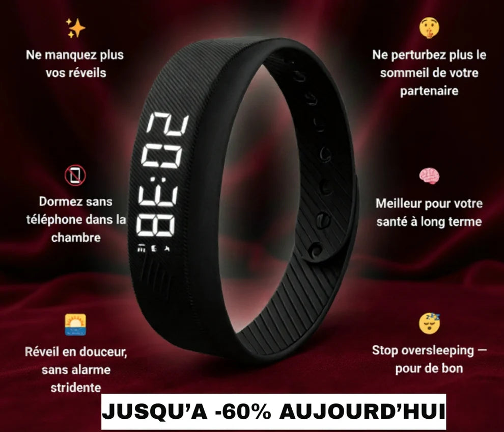 ⌚ Bracelet Intelligent | l’expérience du Réveil Silencieux Nouvelle Génération