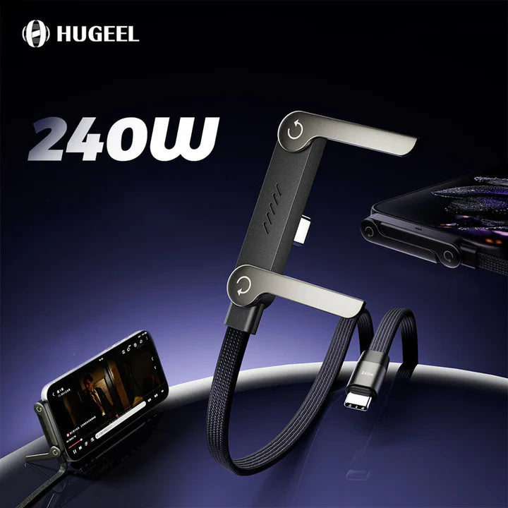 Câble intelligent 2-en-1 : charge rapide & support intégré – Type-C et iphone240W