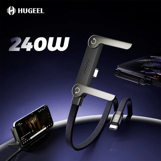 Câble intelligent 2-en-1 : charge rapide & support intégré – Type-C et iphone240W